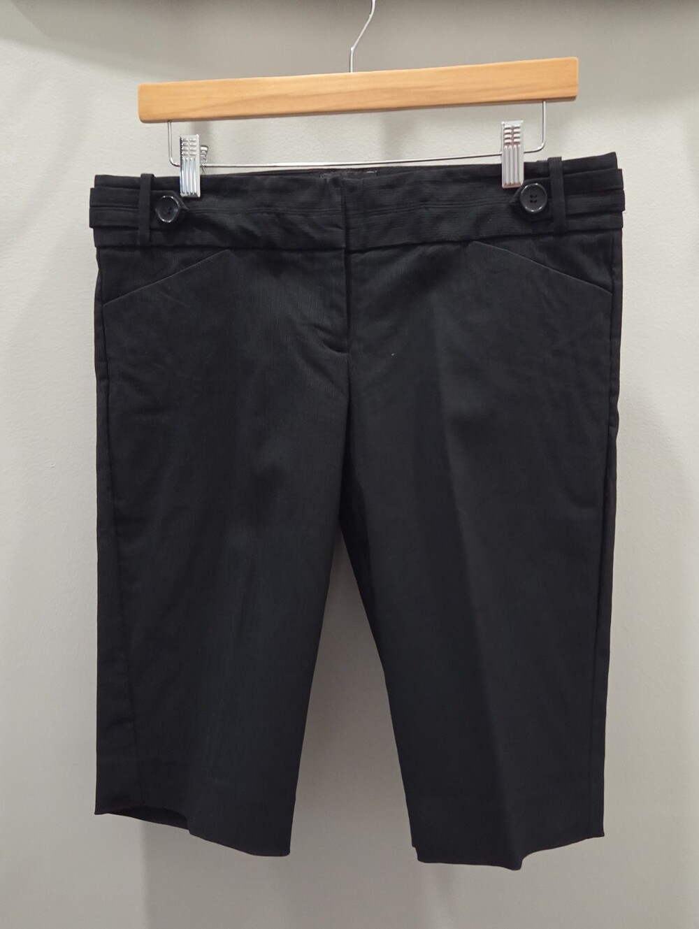 The Limited, Drew Fit, Black Bermuda Dress Shorts, Size 10